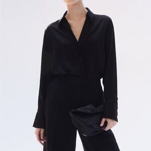 Button down with v neck